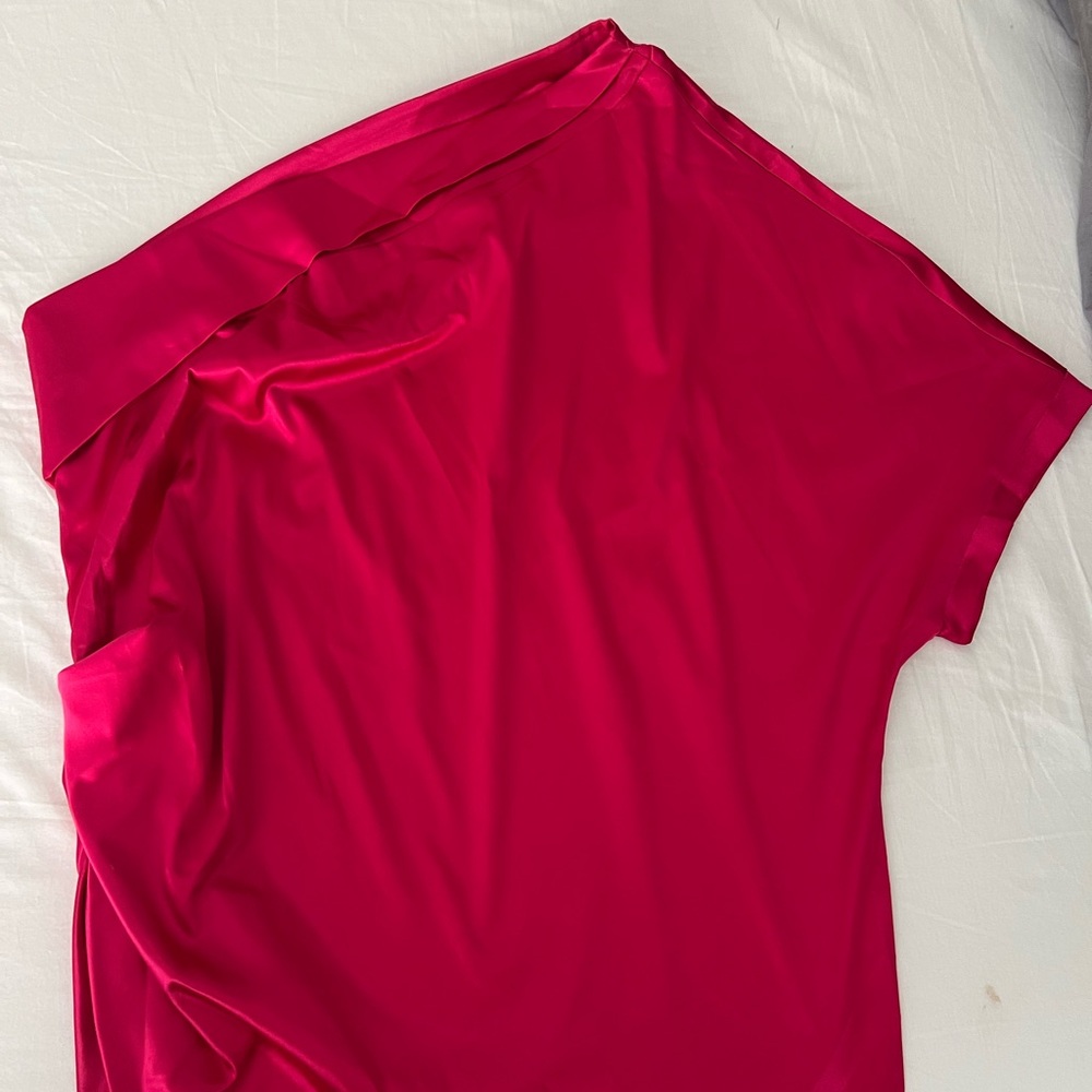 Off shoulder pink blouse